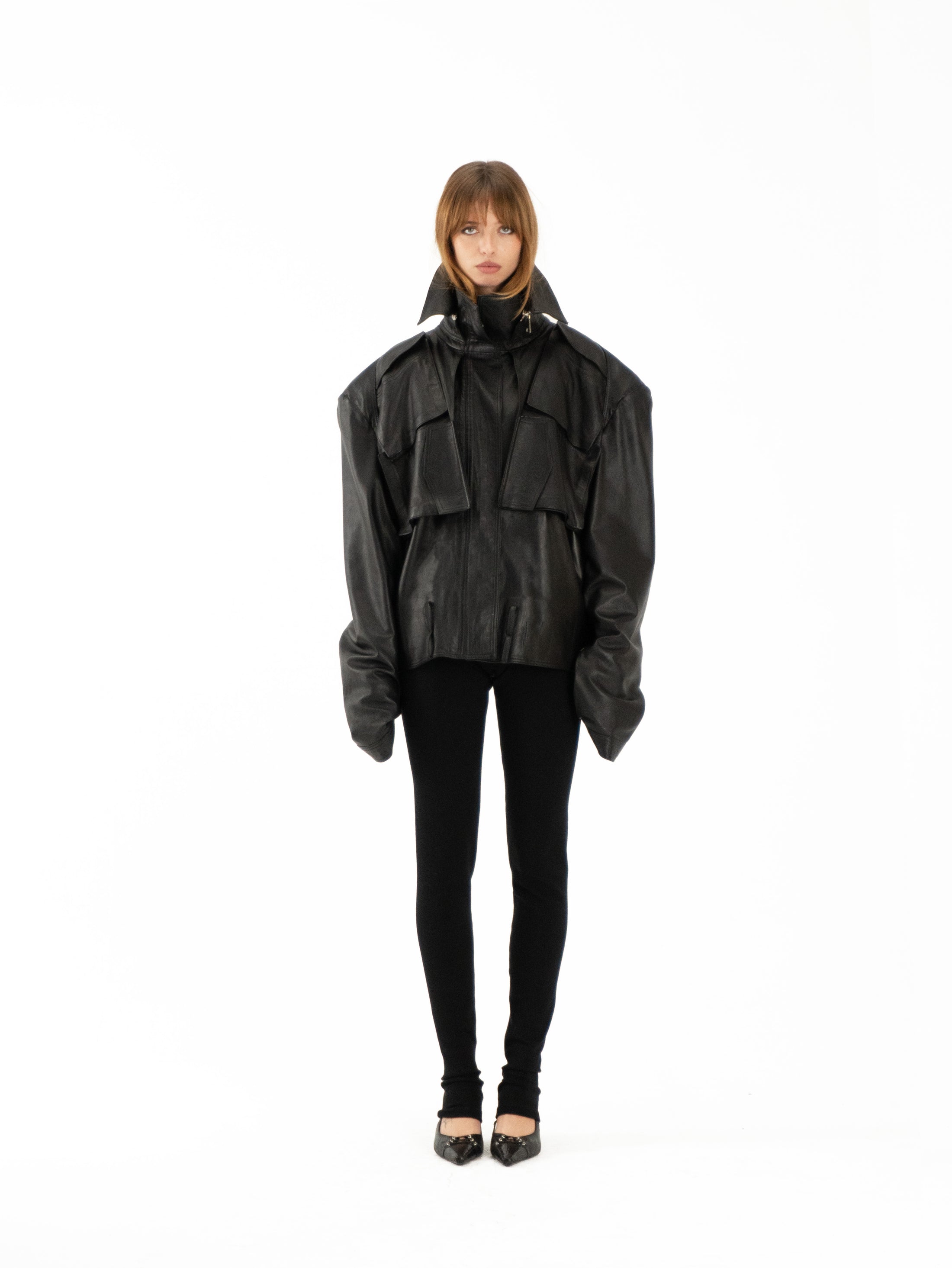 SHORT LEATHER JACKET