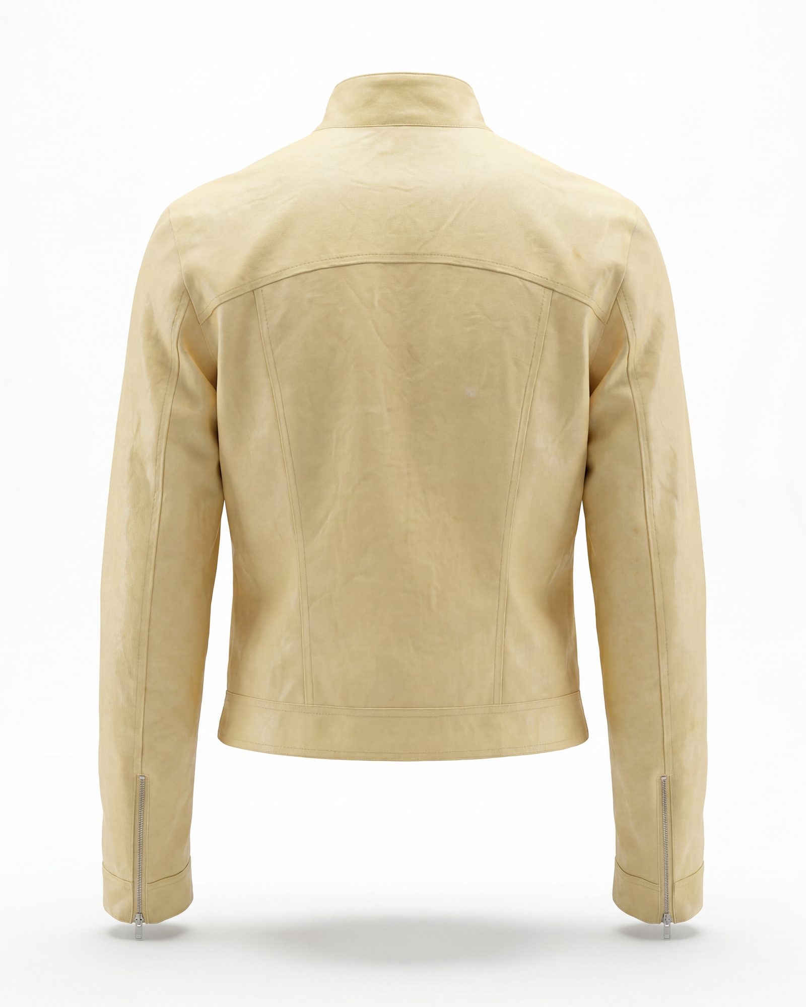 LATEX WOOL BIKER JACKET