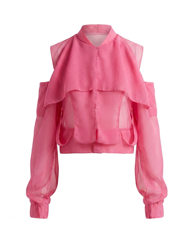 SILK TRANSPARENT BOMBER