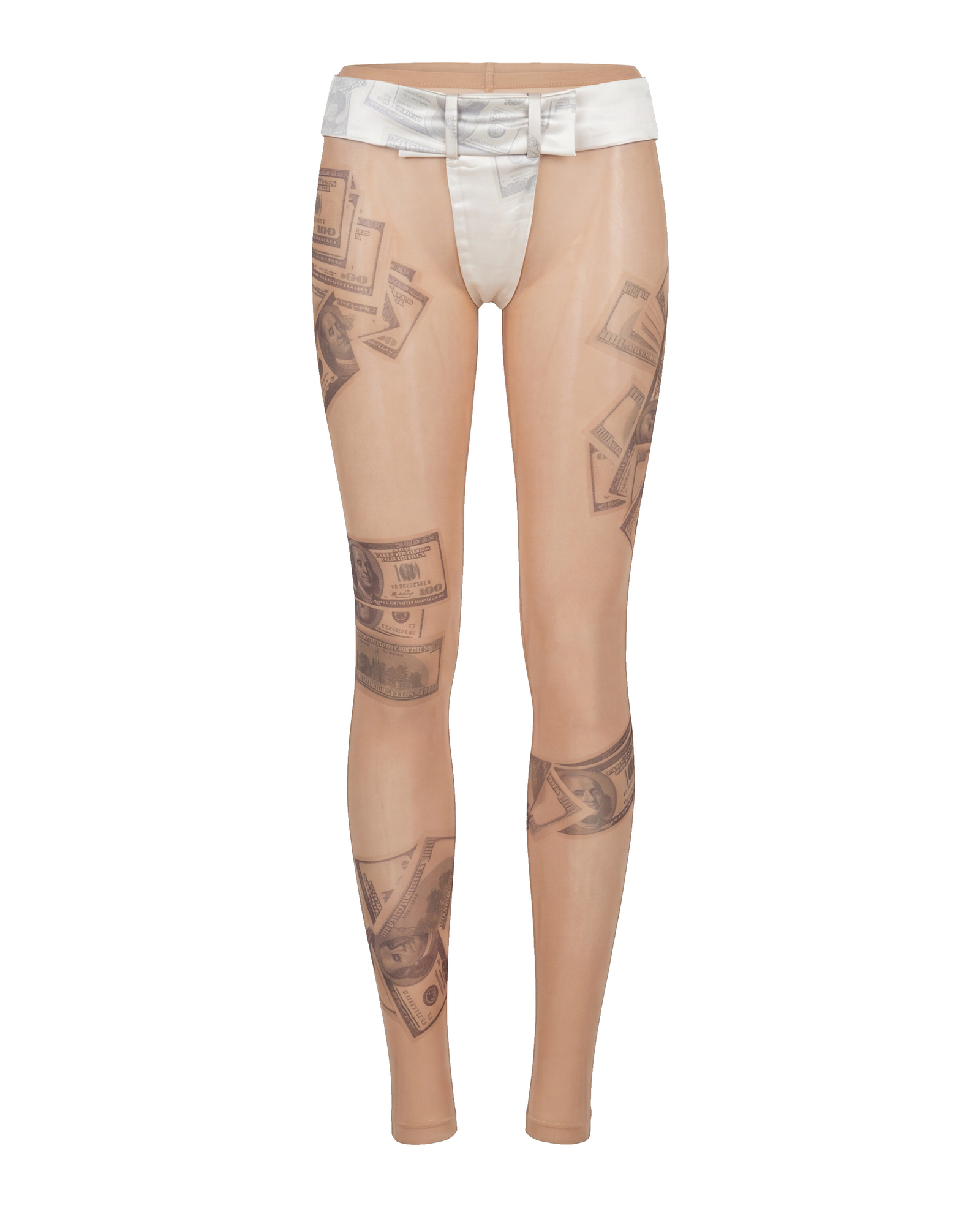 MESH AND SATIN DOLLAR LEGGINGS