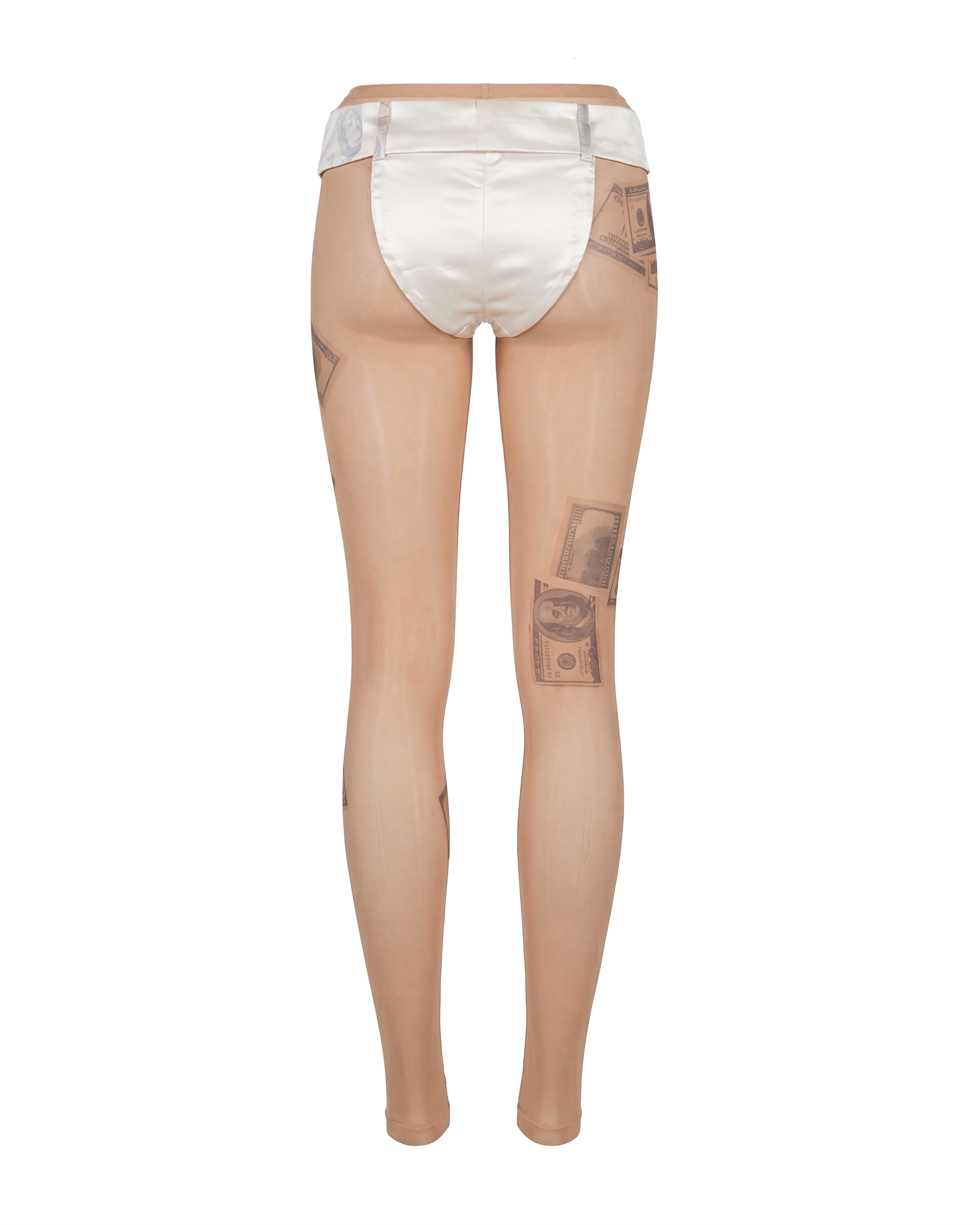 MESH AND SATIN DOLLAR LEGGINGS