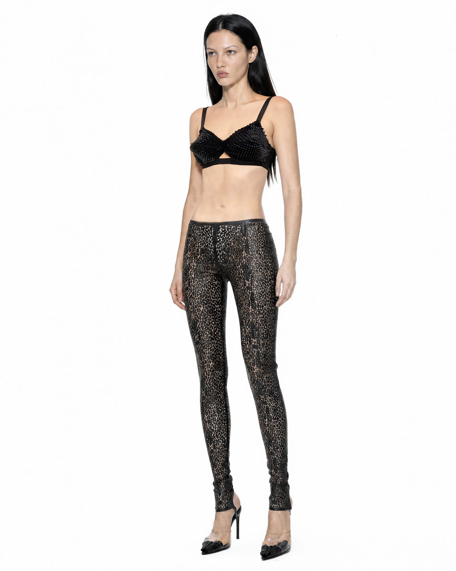 LATEX LEOPARD LEGGINGS