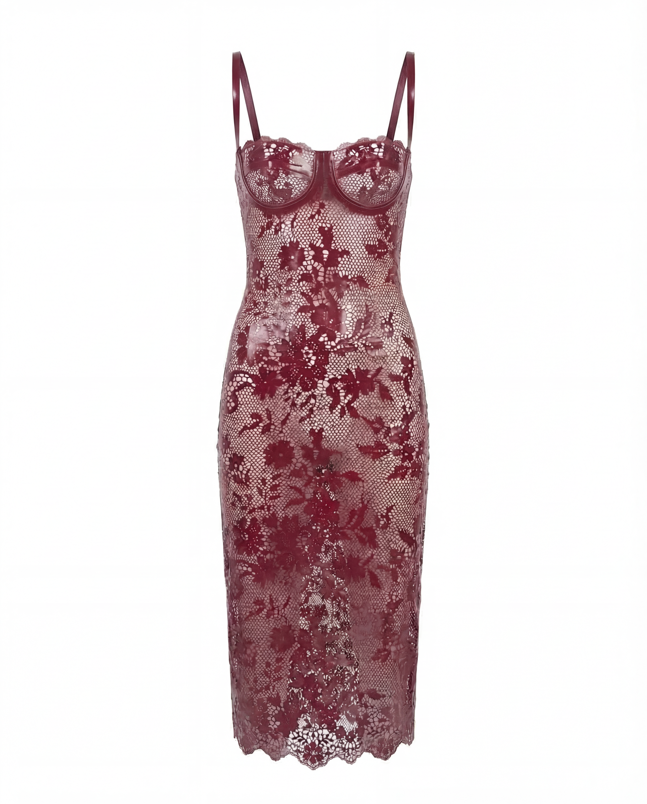LATEX LACED DRESS